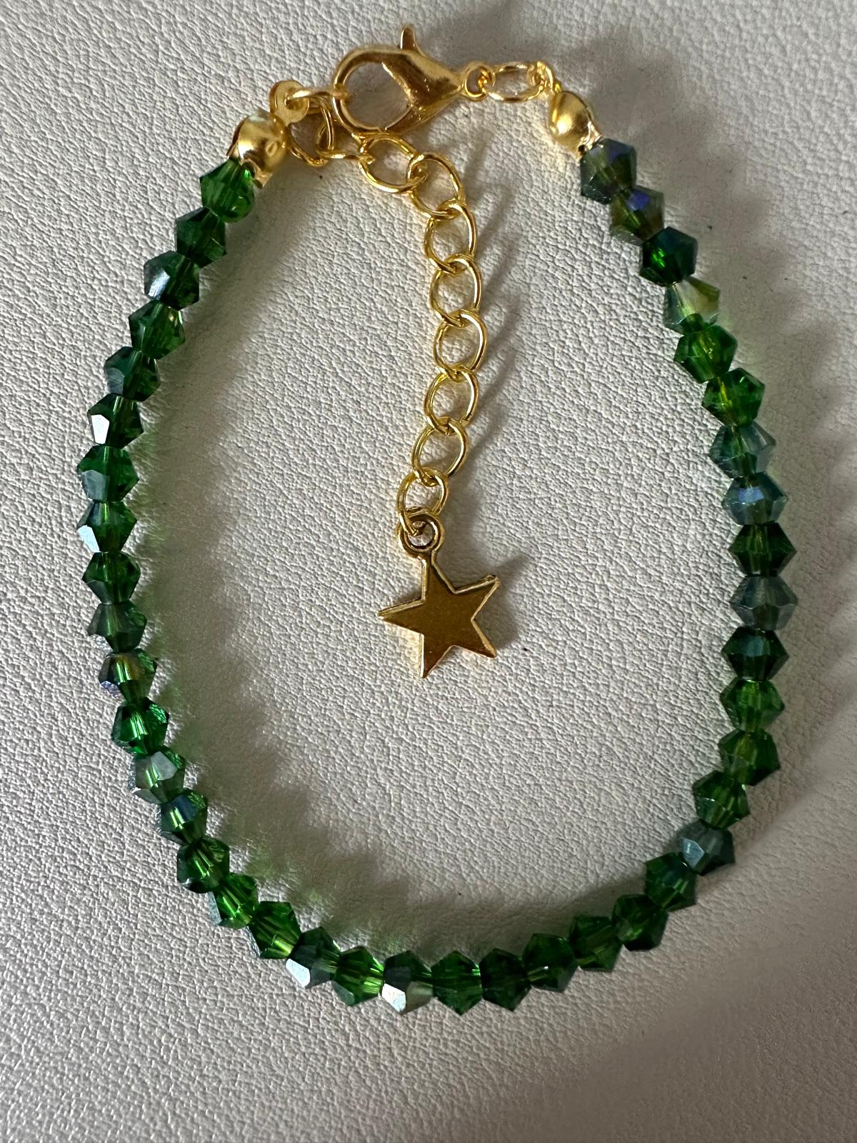 GREEN PEARL GOLD SYMPHONY Handmade Bracelets